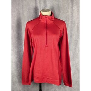 Patagonia Womens Capilene Midweight Quarter Zip Pullover Red XL 44452